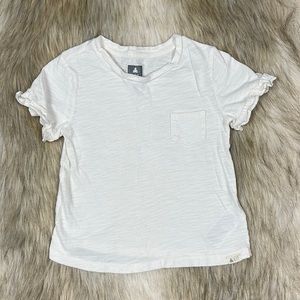 4 Year Gap White Ruffle Short Sleeve Top